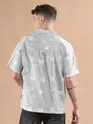 White Printed Cuban Shirt